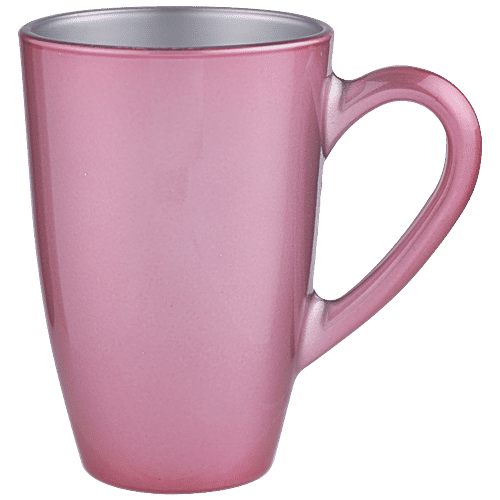 Pasabahce Aqua Metallic Tea/coffee Mug - 55393, Pink & Purple, Sturdy, Highly Durable, 325 ml (Set of 2) 