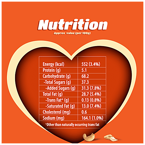 Sunfeast Mom's Magic Cashew Fills, Centre-Filled Cookies With Cashew & Molten Crème - Tea-Time Snack, 75 g Pouch