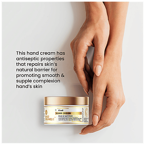 Khadi Organique Hand Cream Milk & Saffron, For Dry & Rough Hands