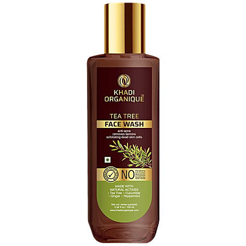 Buy Khadi Organique Tea Tree Face Wash Removes Tan, Anti Acne