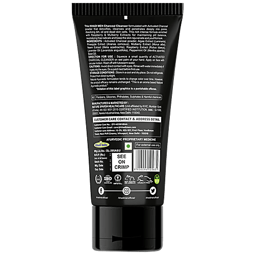 Buy Khadi Men Activated Charcoal Cleanser Deeply Cleanses