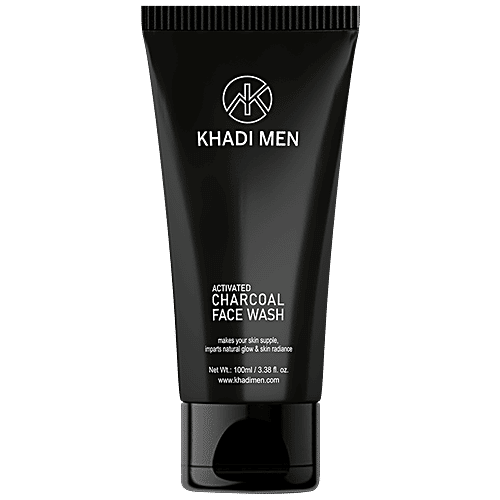Buy Khadi Men Charcoal Face Wash Detoxifies The Skin, Promotes