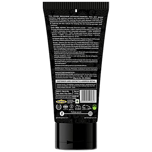 Buy Khadi Organique Activated Charcoal Peel Off Mask Remove Dead Skin
