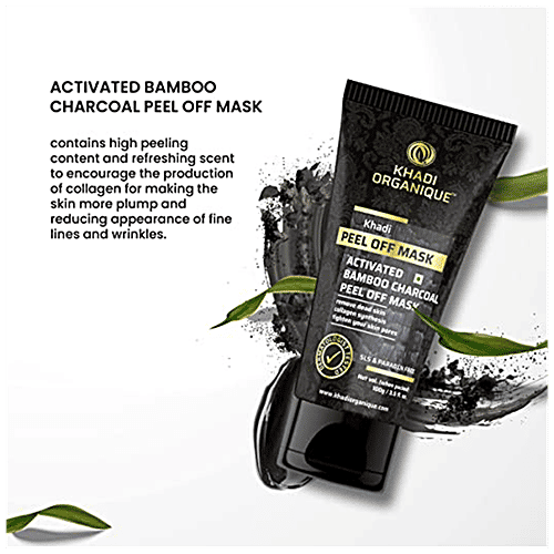 Buy Khadi Organique Activated Charcoal Peel Off Mask Remove Dead Skin