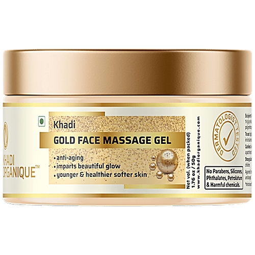 Buy Khadi Organique Gold Face Massage Gel For Face, Makes Skin Glow