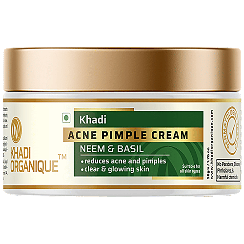 Buy Khadi Organique Acne Pimple Cream Neem & Basil, Reduces Acne