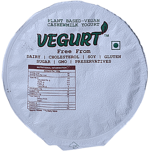 1 Ness Plant Based Vegan Cashew Milk Yogurt Vegurt, 400 g  