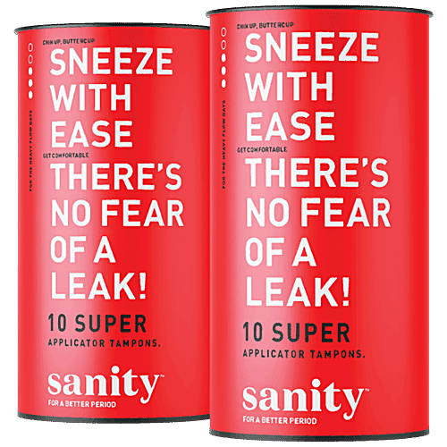 Buy Sanity Super Applicator Tampons Safe, Comfortable, Leak Proof