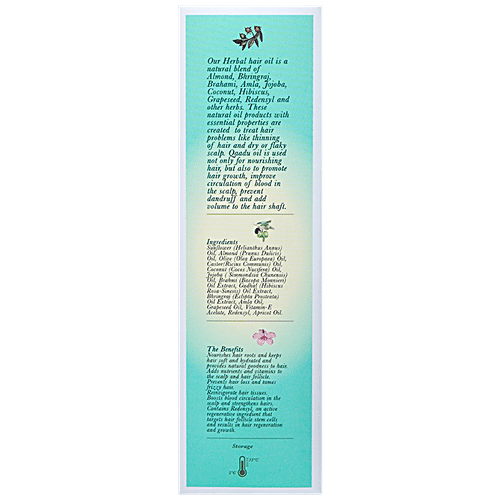 Qaadu Herbal Hair Oil - Promotes Healthy Scalp, Improves Hair Growth, Treats Dry/Flaky Scalp, 200 ml