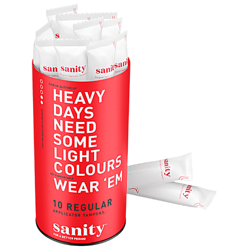 Buy Sanity Regular Applicator Tampons Safe, Comfortable, Leak Proof