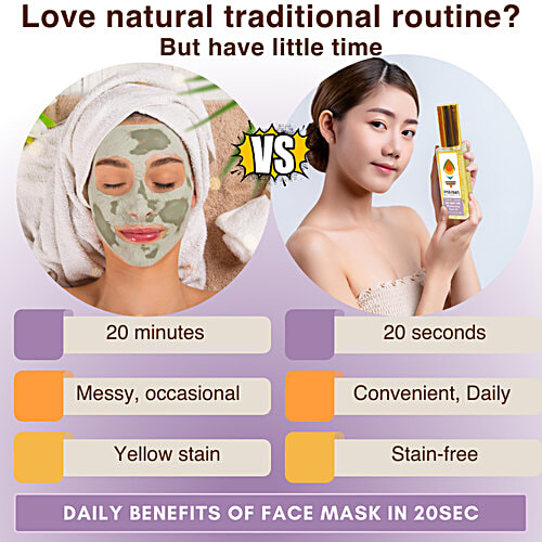 Parama Naturals All-Day Lite Moisturizing Face Oil - Turmeric-Lavender, Non-greasy, For Even Skin Tone, 30 ml