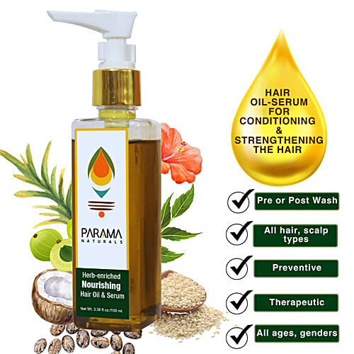 Buy PARAMA NATURALS Herbenriched Nourishing Hair Oil & Serum For