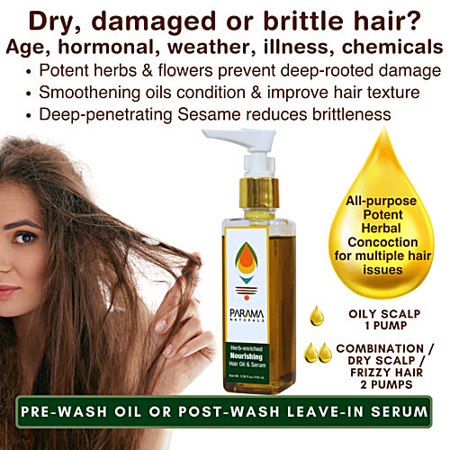 Buy PARAMA NATURALS Herbenriched Nourishing Hair Oil & Serum For