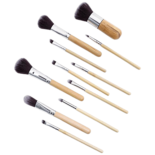 Buy Bronson professional HD Finish Bamboo Makeup Brush Set With Pouch