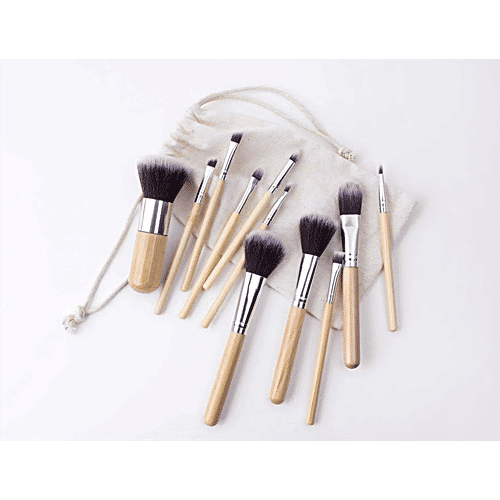 Buy Bronson professional HD Finish Bamboo Makeup Brush Set With Pouch