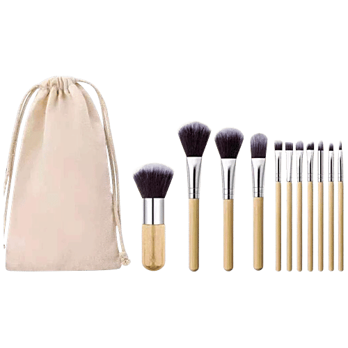 Buy Bronson professional HD Finish Bamboo Makeup Brush Set With Pouch