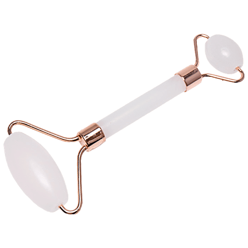 Bronson professional Rose Quartz Facial Massage Roller - Smooth On Skin, Boosts Collagen Production, 1 pc
