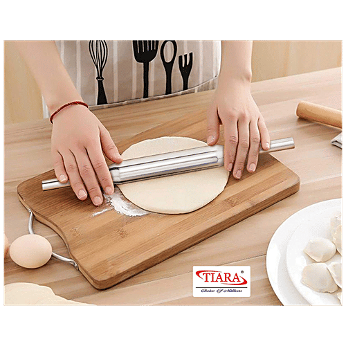 Buy TIARA Bhagwati Steel Belan Rolling Pin For Kitchen No.3 Online at