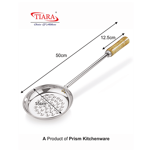 Buy TIARA Flora Stainless Steel Bundi Jhara, Deep Fry Strainer With