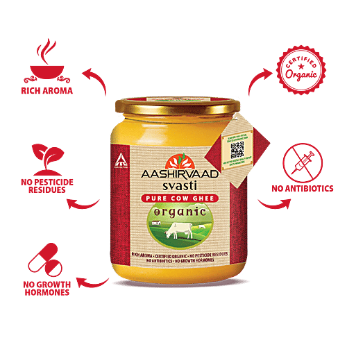Buy Aashirvaad Svasti Organic Cow Ghee Rich In Aroma, No Pesticide