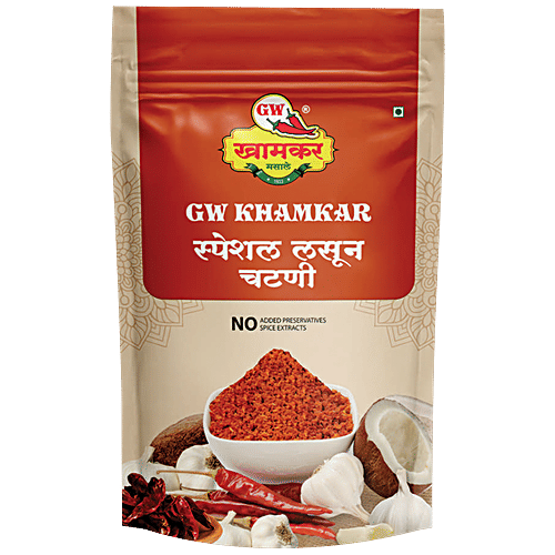 G W Khamkar Masale Special Lasoon Chutney - No Added Preservatives Or Spice Extracts, 250 g  