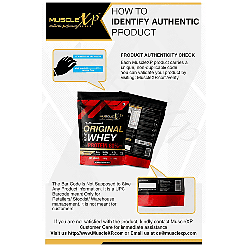 MuscleXP Raw Whey Protein Concentrate Powder With Digestive Enzymes - Unflavoured, Nutrient-Rich, 1 kg