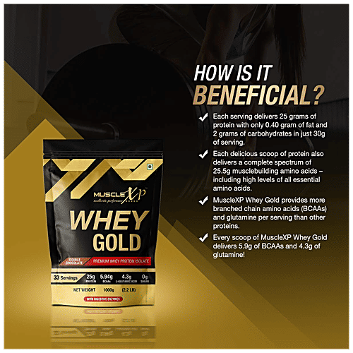 Buy MuscleXP Whey Gold Premium Protein Isolate With Digestive Enzymes