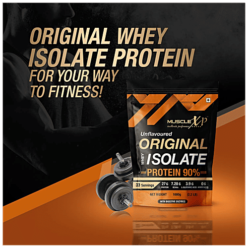 Buy MuscleXP Original Whey Isolate Protein 90 With Digestive Enzyme