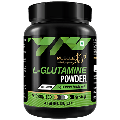 Buy MuscleXP LGlutamine Powder Unflavoured, Supplement, May Support