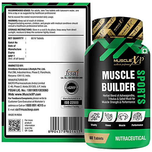 Buy MuscleXP Muscle Builder Sports Tablet For Strength & Performance Online at Best Price of