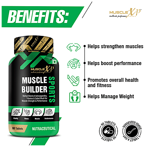 Buy MuscleXP Muscle Builder Sports Tablet For Strength & Performance Online at Best Price of
