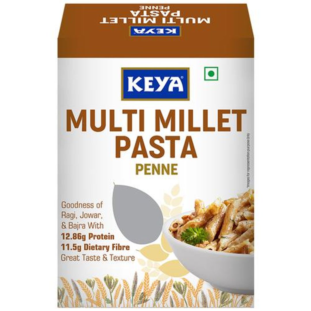 Keya Multi Millet Penne Pasta - Goodness Of Ragi, Jowar & Bajra, Rich In Protein & Fibre, 450 g Box