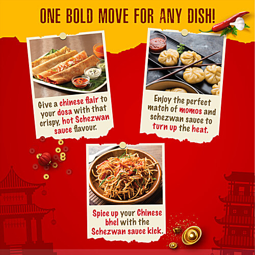 Keya Schezwan Chilli Garlic Chutney - For Preparing Pasta, Spring Roll, Chinese Platter, 250 g Glass Jar 