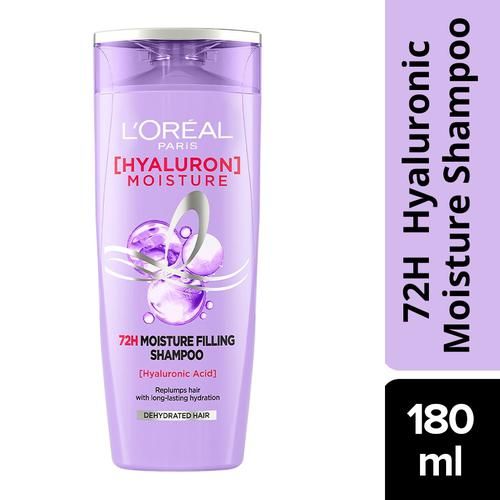 Skabelse aktivering Tæller insekter Buy Loreal Paris Hyaluron Moisture 72H Moisture Filling Shampoo | With  Hyaluronic Acid | For Dry & Dehydrated Hair | Adds Shine & Bounce Online at  Best Price of Rs 209 - bigbasket