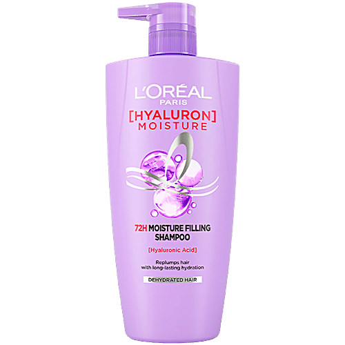 L'Oreal Paris Hyaluron Moisture 72H Moisture Filling Shampoo - With Hyaluronic Acid, 1 L  