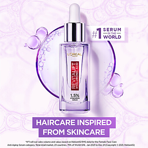 L'Oreal Paris Hyaluron Moisture 72H Moisture Filling Shampoo - With Hyaluronic Acid, 1 L  