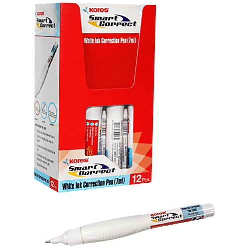 Buy Kores Smart Correct Correction Pen Not Soluble In Water Online at