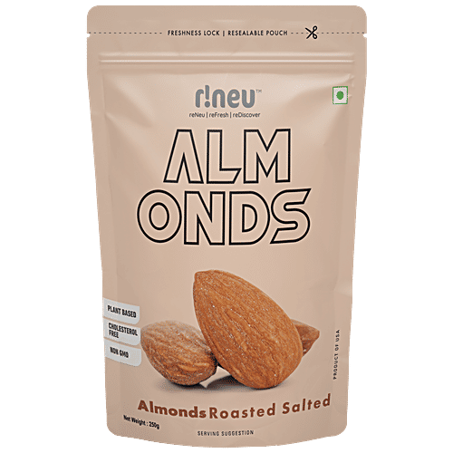 Buy r!neu Almonds Roasted & Salted Premium, High Fibre Online at Best