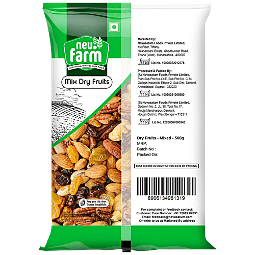 Buy neu.farm Mix Dry Fruits Rich In Dietary Fibre, Vegan Protein