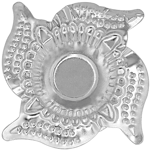 Shubhkart Nitya Steel Swastik Diya No-12 - Pooja Essential, Durable, 1 pc  