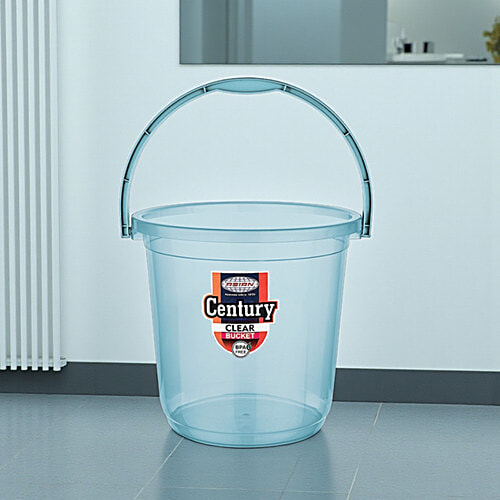 Asian Century Bucket - Plastic, Transparent, Blue, High Quality, Sturdy, 18 L