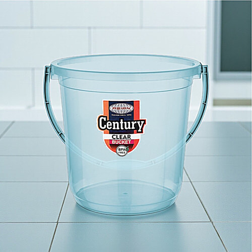 Asian Century Bucket - Plastic, Transparent, Blue, High Quality, Sturdy, 18 L