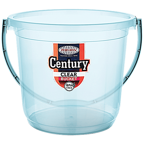 Asian Century Bucket - Plastic, Transparent, Blue, High Quality, Sturdy, 18 L