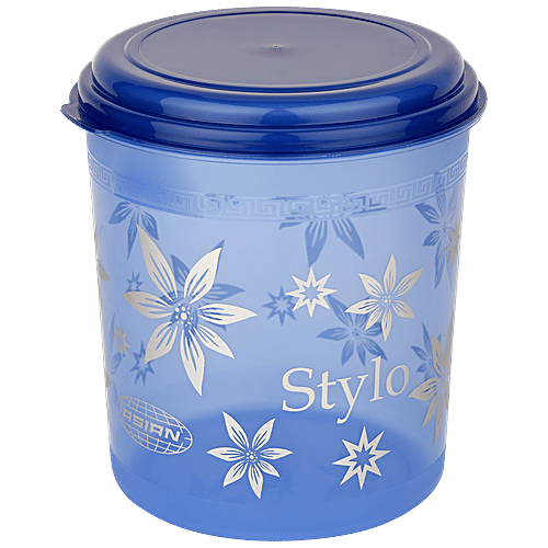 Asian Stylo Storage Containers Set - Plastic, Blue, High Quality, Sturdy, BPA Free, 3 pcs (1 L, 2.5 L, 4.1 L)