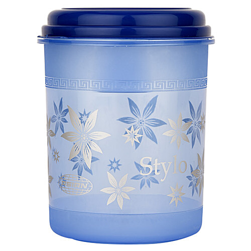 Asian Stylo Storage Containers Set - Plastic, Blue, High Quality, Sturdy, BPA Free, 3 pcs (1 L, 2.5 L, 4.1 L)