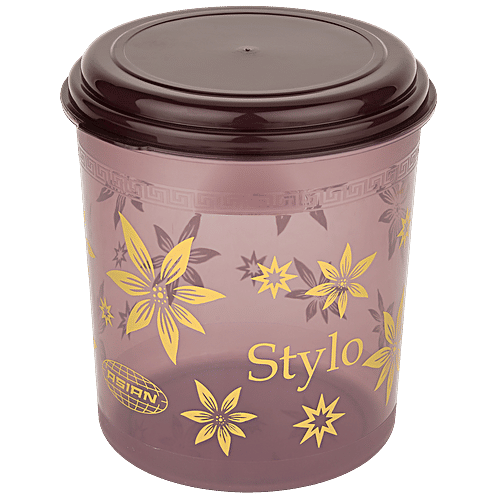 Asian Stylo Storage Containers Set - Plastic, Brown, High Quality, Sturdy, BPA Free, 3 pcs (1 L, 2.5 L, 4.1 L)