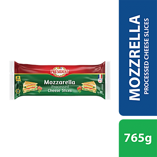 Buy PRESIDENT Mozzarella Cheese Slice Processed, Premium Online at
