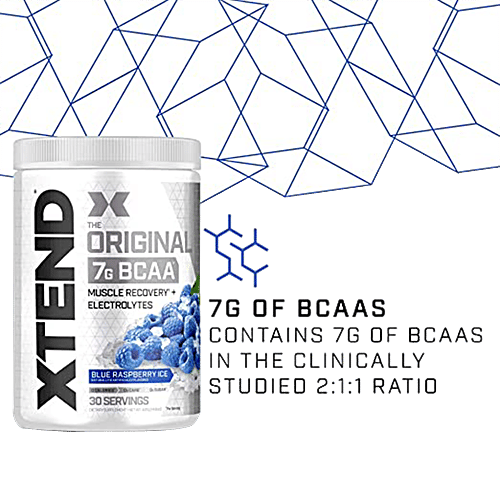 Scivation Xtend BCAA 7 g - Blue Raspberry, 30 Serving, For Athletes & Gym Freaks, 420 g