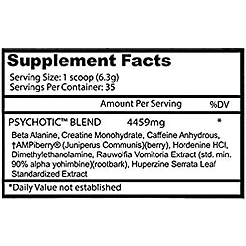 Buy Insane Labz Psychotic Dietary Supplement For Energy, Focus & Pumps Apple, 35 Servings
