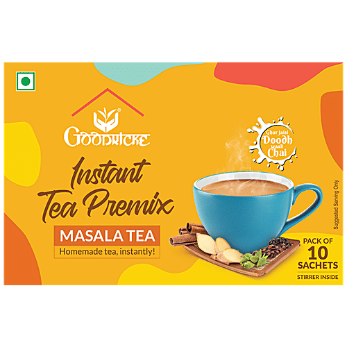 Goodricke Instant Tea Premix - Masala, Refreshing Taste, Rich Aroma & Taste, 140 g (10 Sachets x 14g Each) 